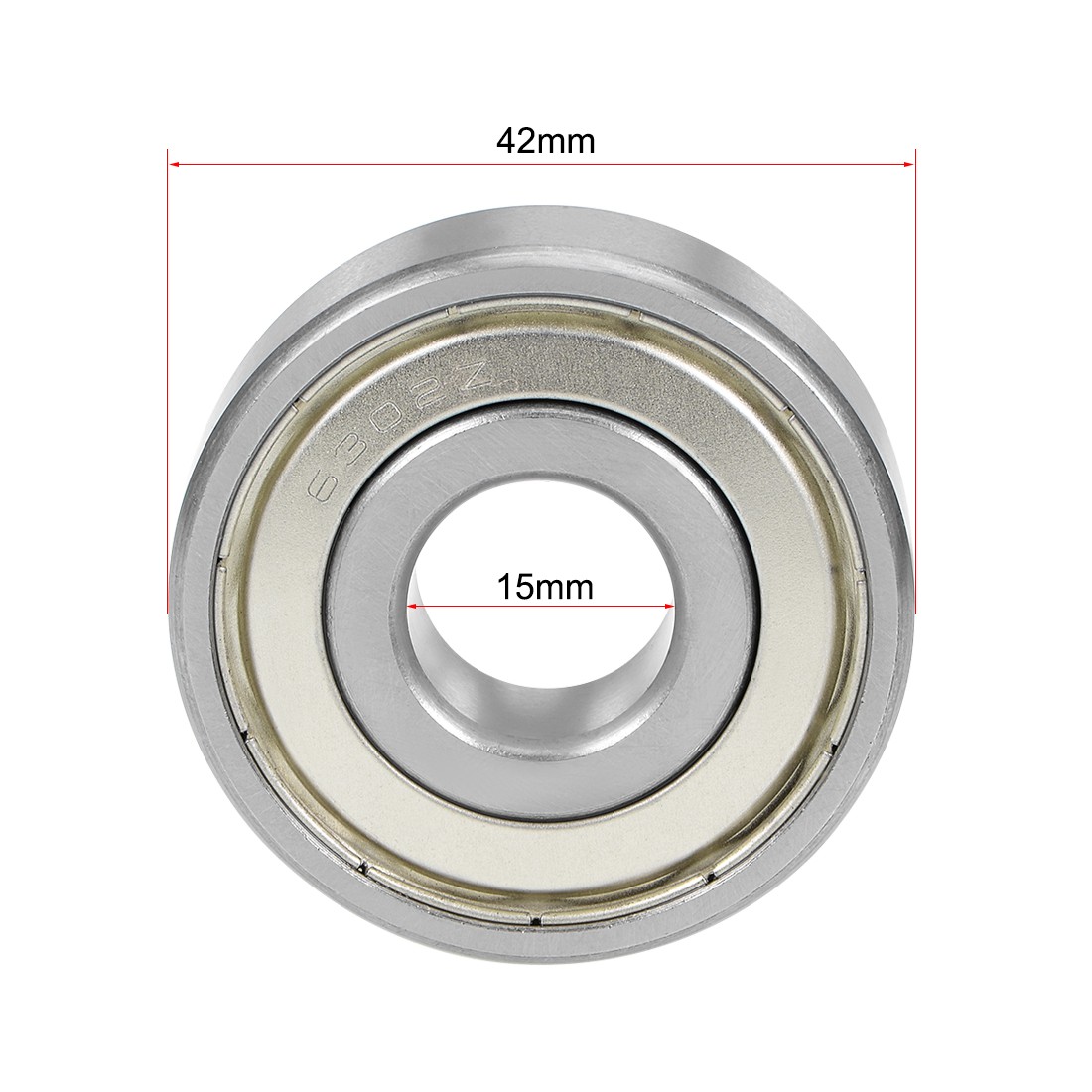 6302ZZ Deep Groove Ball Bearing 15x42x13mm Double Shielded Chrome Bearings