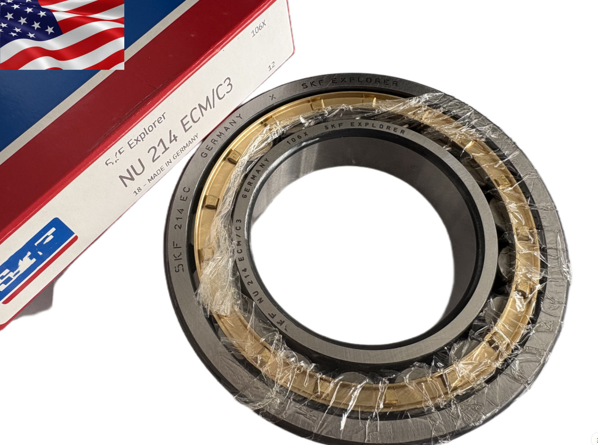 For SKF NU214 ECM/C3 CYLINDRICAL ROLLER BEARING 70x125x24mm