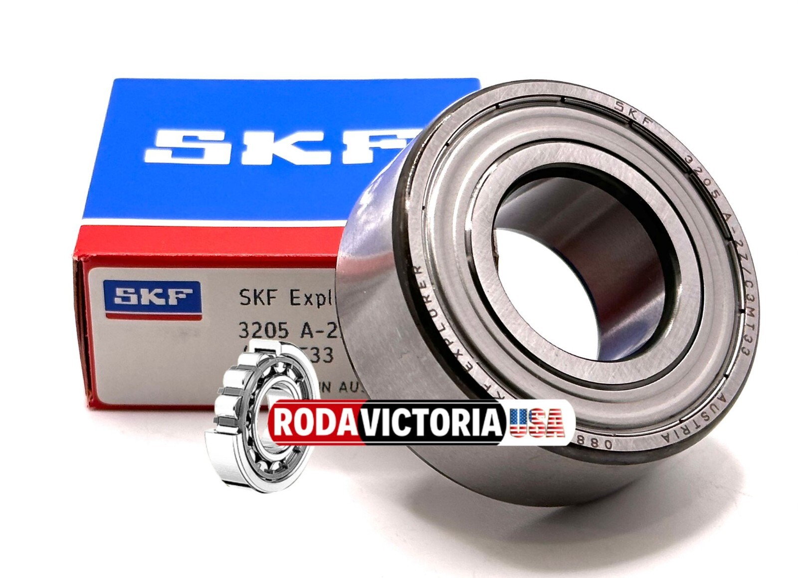 SKF 3205 A ZZ/C3 MT33 ANGULAR CONTACT BEARING, METAL SHIELDED 25x52x20.6mm 5205