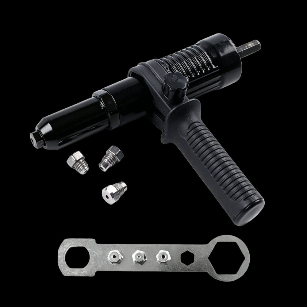 Rivet Tool Conversion Kit for Electric Drills Aluminum Alloy 14x3x0.8cm
