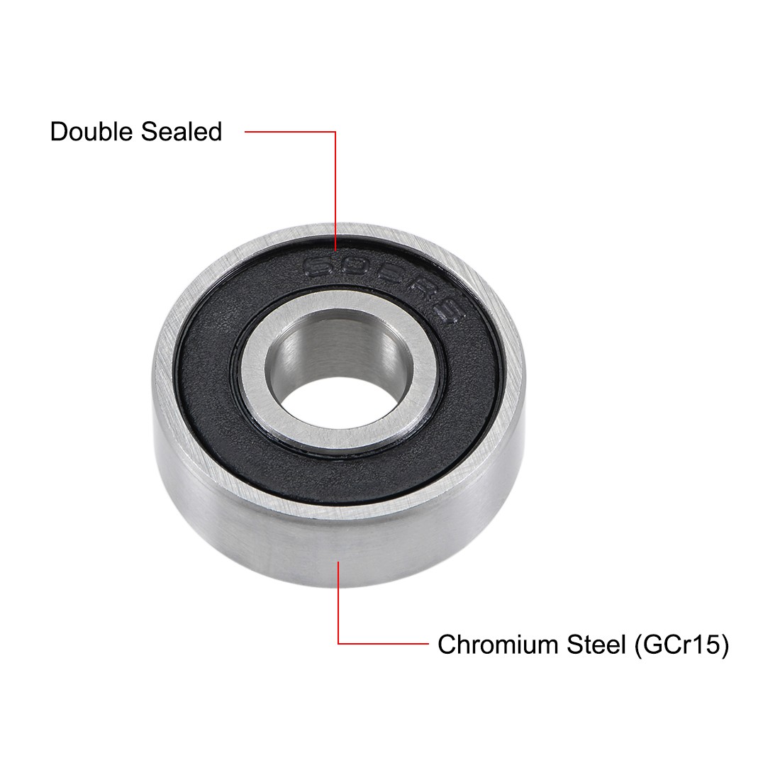 608-2RS Deep Groove Ball Bearings 8x22x7mm Chrome Steel 10pcs