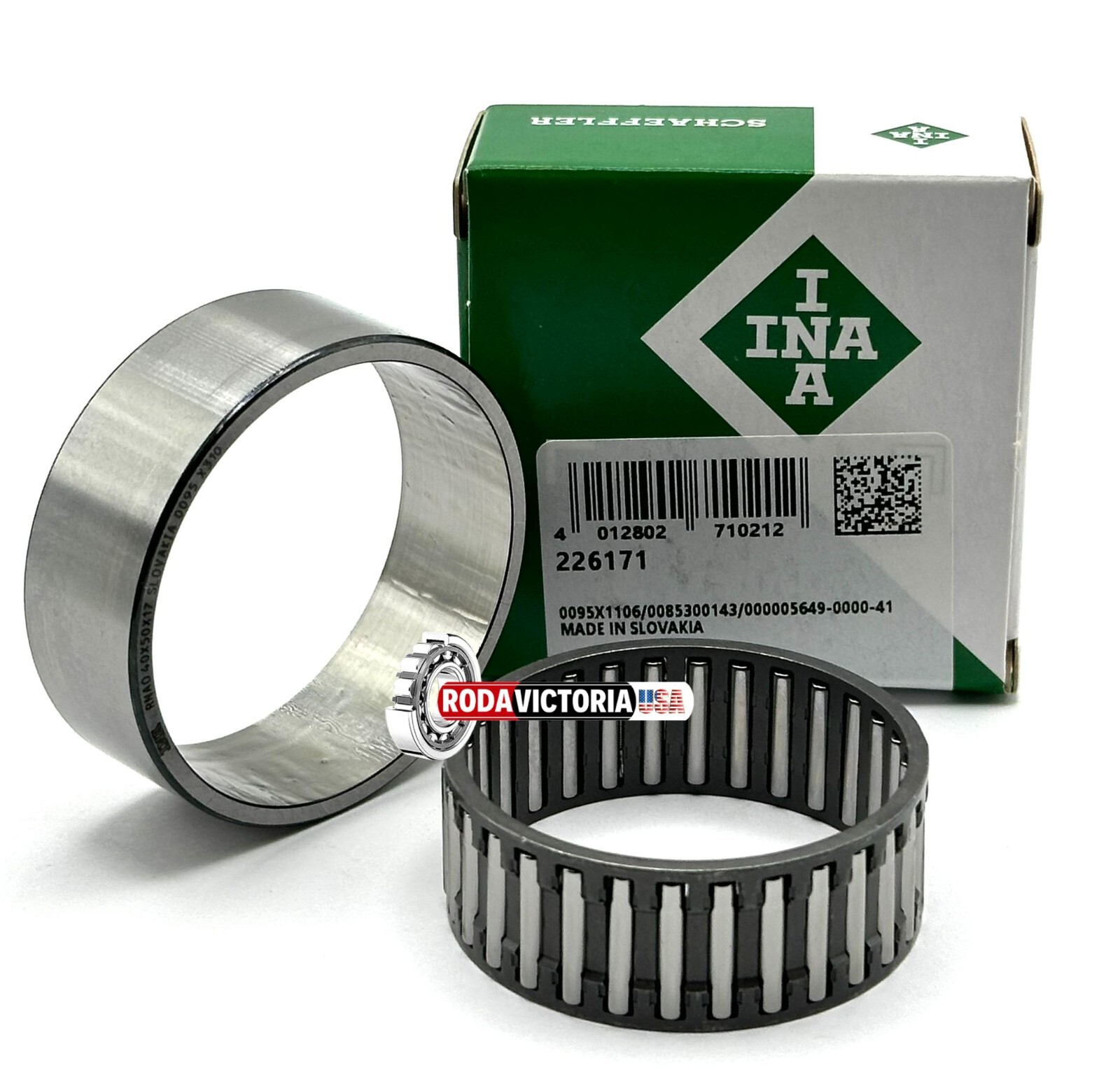 INA RNAO40X50X17 NEEDLE ROLLER BEARING AND CAGE ASSEMBLY 40x50x17 mm