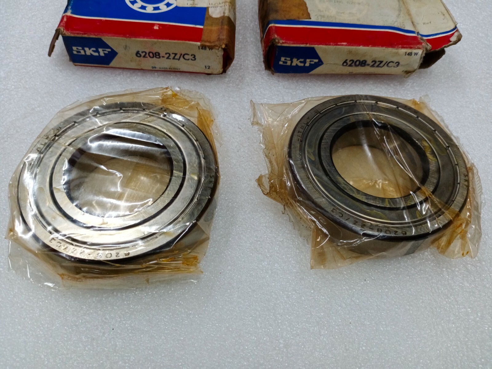 6208 ZZC3 Double Metal shields Ball Bearings 40x80x18 MM SKF ITALY 2Pcs 6208ZZC3