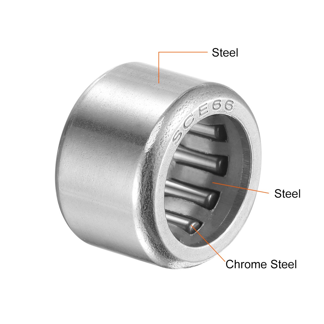 10x SCE66 Needle Roller Bearings Chrome Steel Open End 3/8″ x 9/16″ x 3/8″