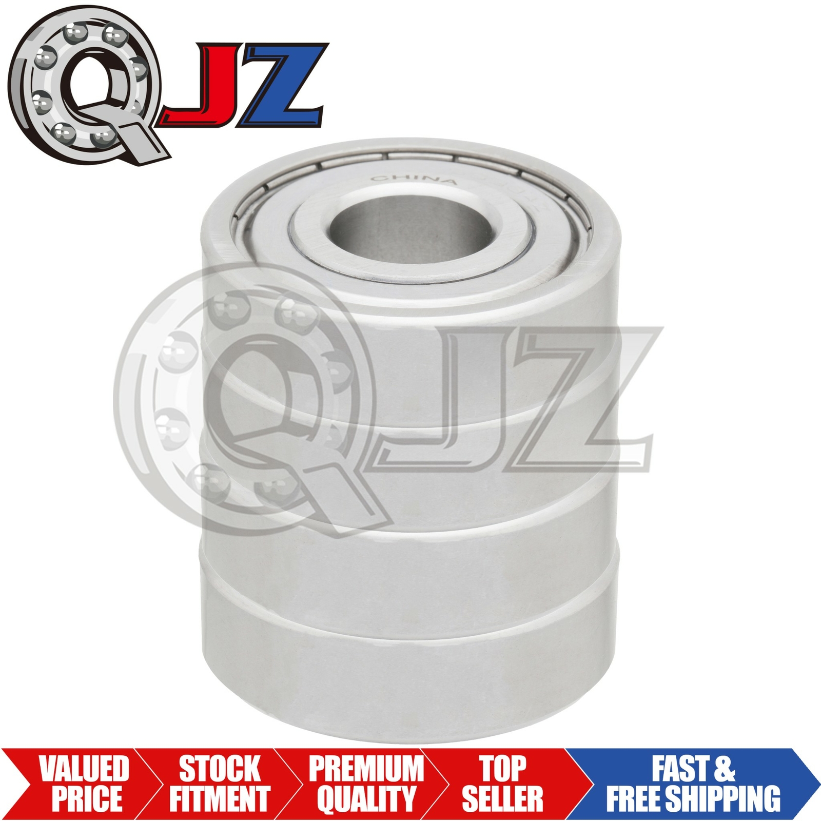 [4-Pack] S6308-ZZ Ball Bearing 40mm x 90mm x 23mm Rubber Seal Stainless Steel