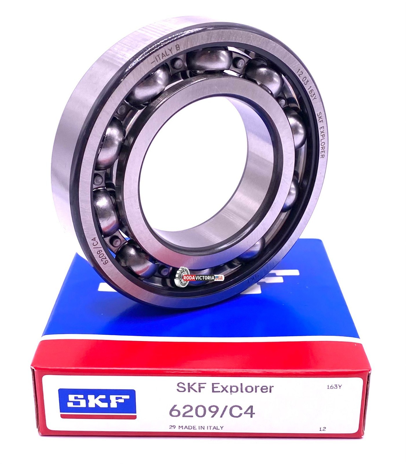 SKF 6209 C4 Deep Groove Ball Bearing, Open Type, No Seals 45x85x19 mm