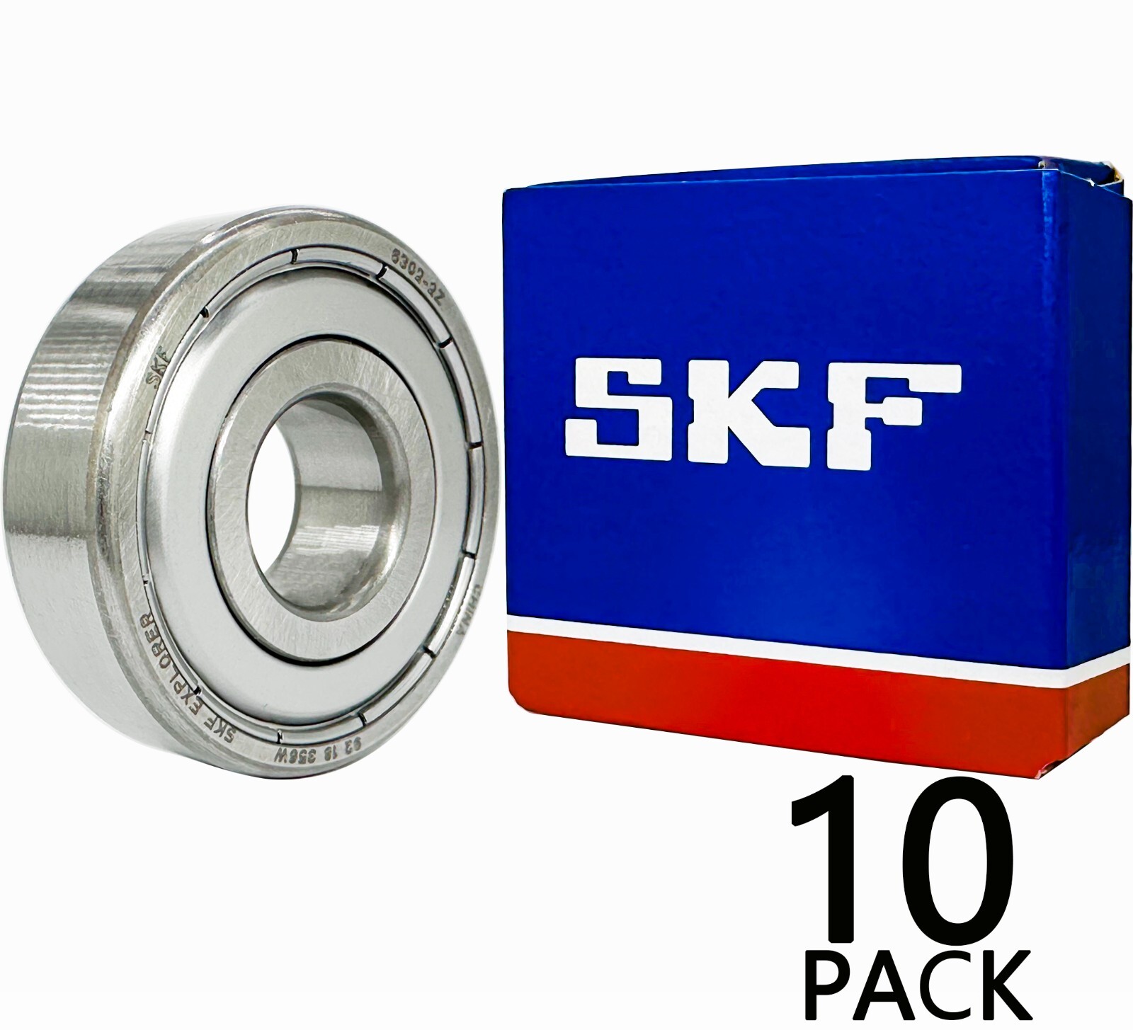 10PACK SKF 6302-2Z 15X42X13MM Double Metal Seal Bearings