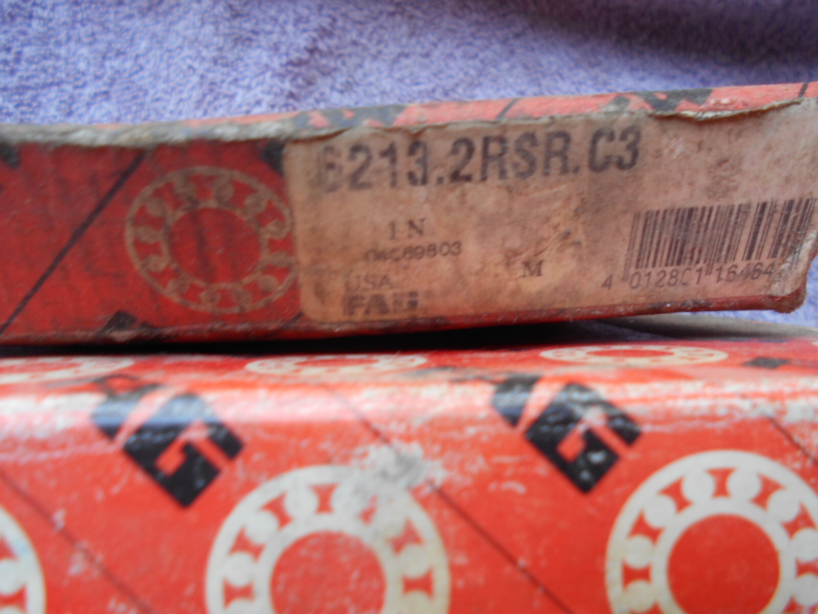 Fag Germany 6020 6213 2RSR. C3 Deep Groove Ball Bearing Lot of 2 New Old Stock