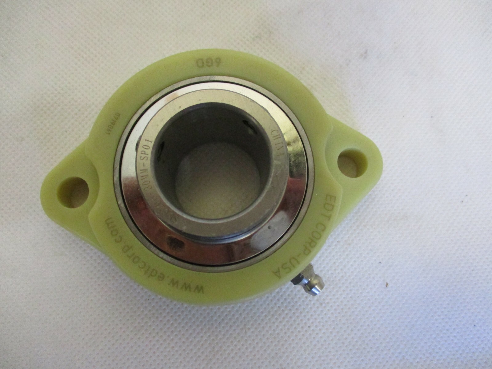 NEW EDT ZY6GD8-30 STAINLLESS STEEL SS FLANGE BEARING 2-BOLT POLYMER