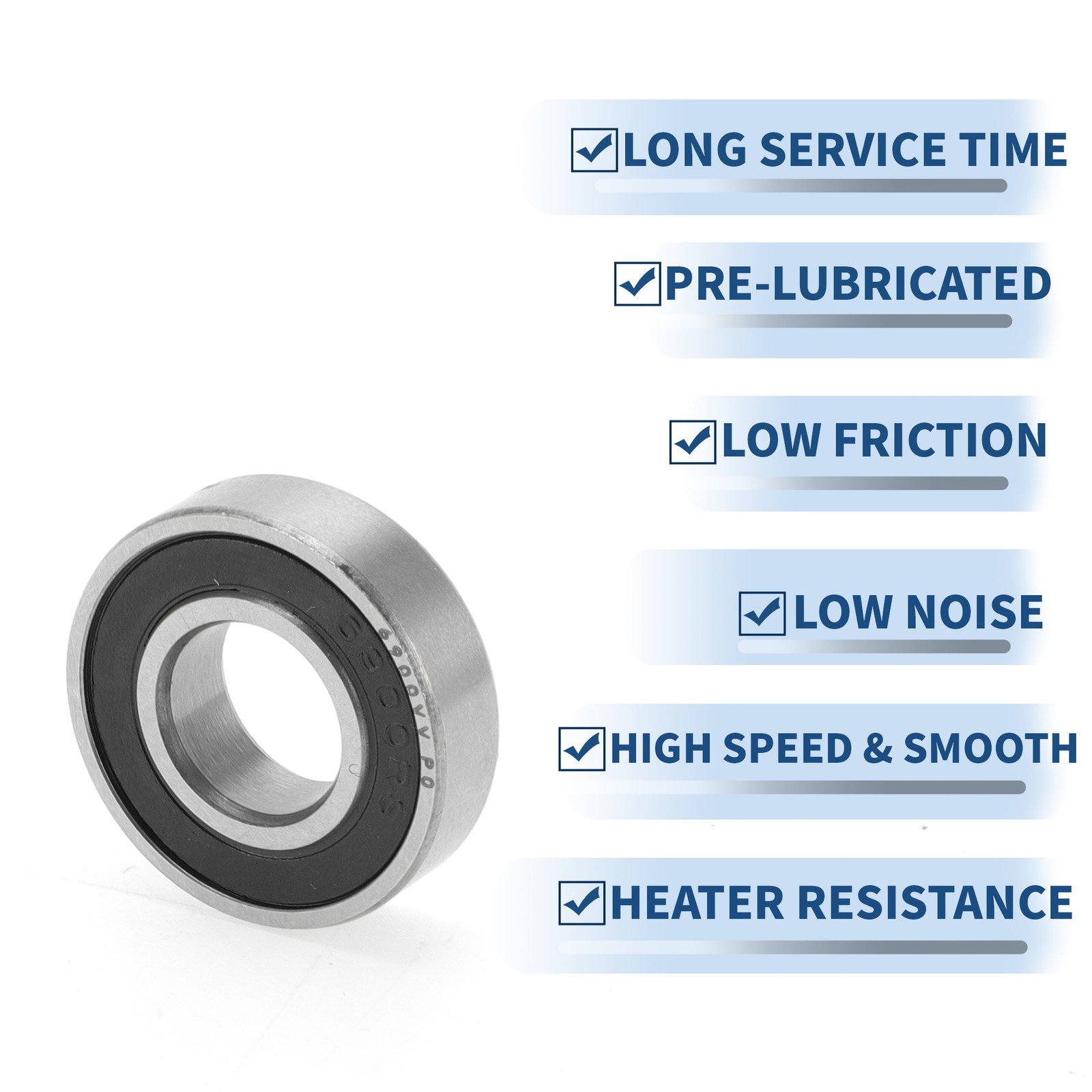 6900VV Deep Groove Ball Bearings P0 10x22x6mm 1 Pc Scooter Skateboard Wheel