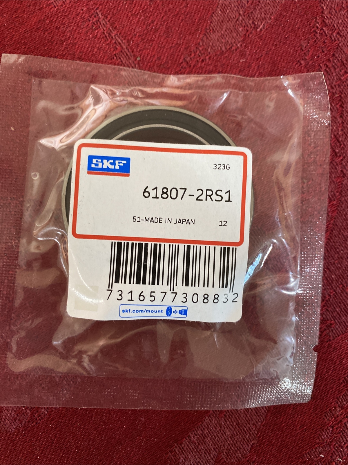 SKF 61807-2RS 35mm x 47mm x 7mm Sealed Bearing