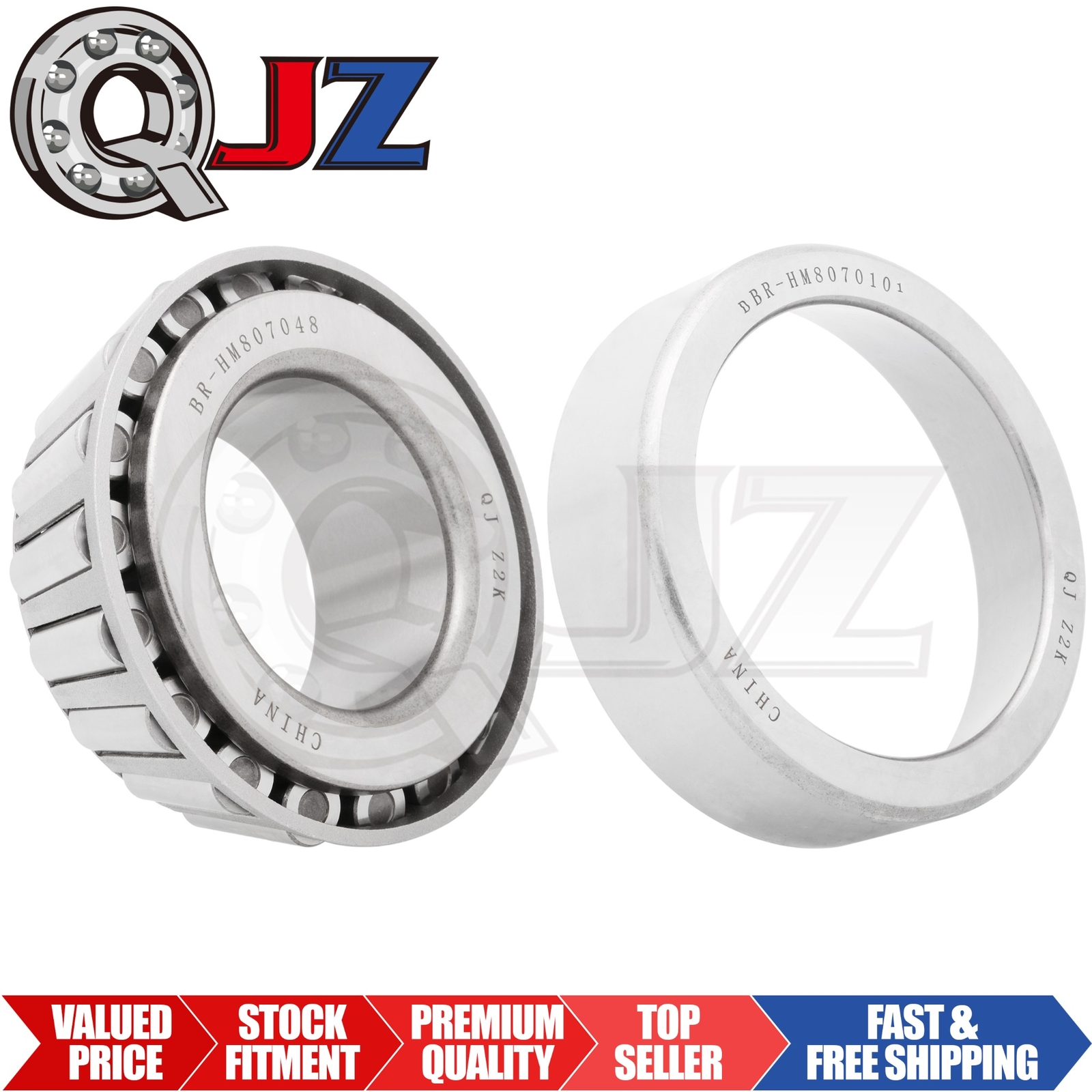 [Qty.1] HM807048-HM807010 Tapered Roller Bearing Set [2.1452″ ID x 1.4375″ W]