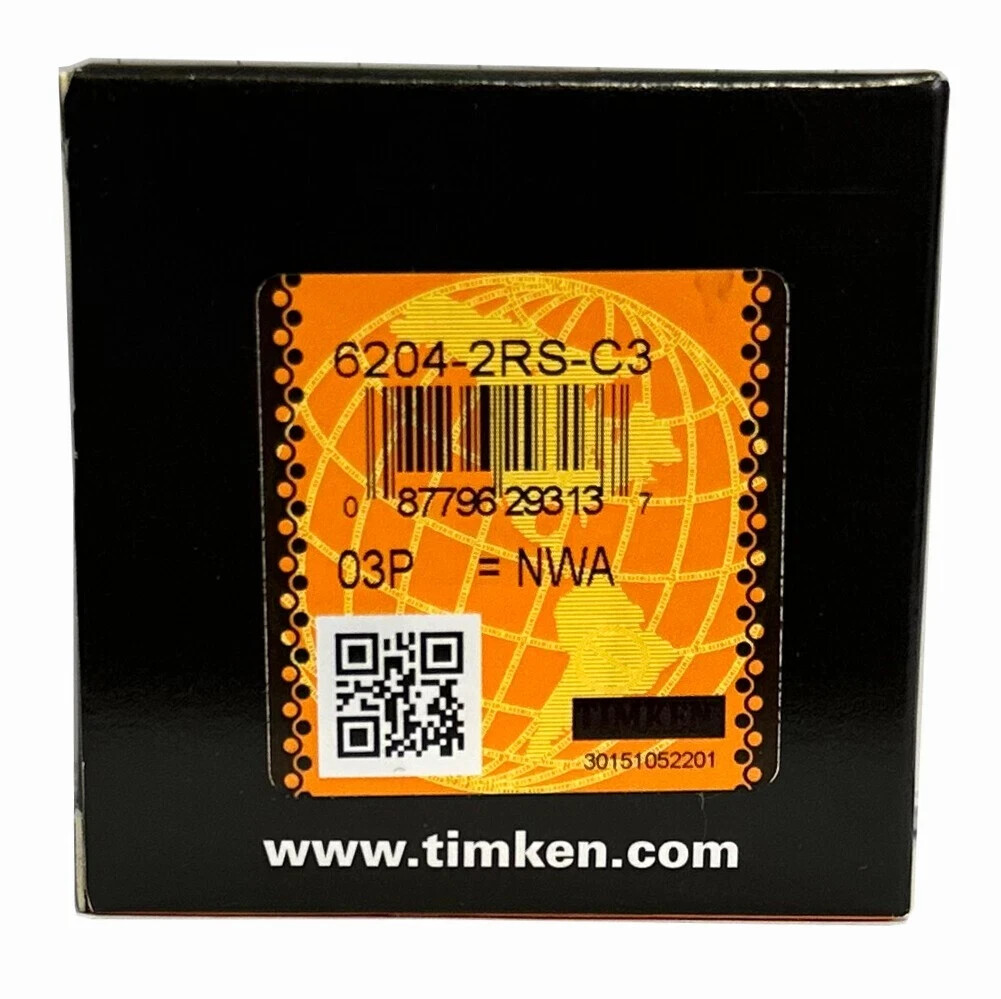 (10 PACK) USA TIMKEN 6204-2RS C3 20X47X14MM Double Rubber Seal Bearings