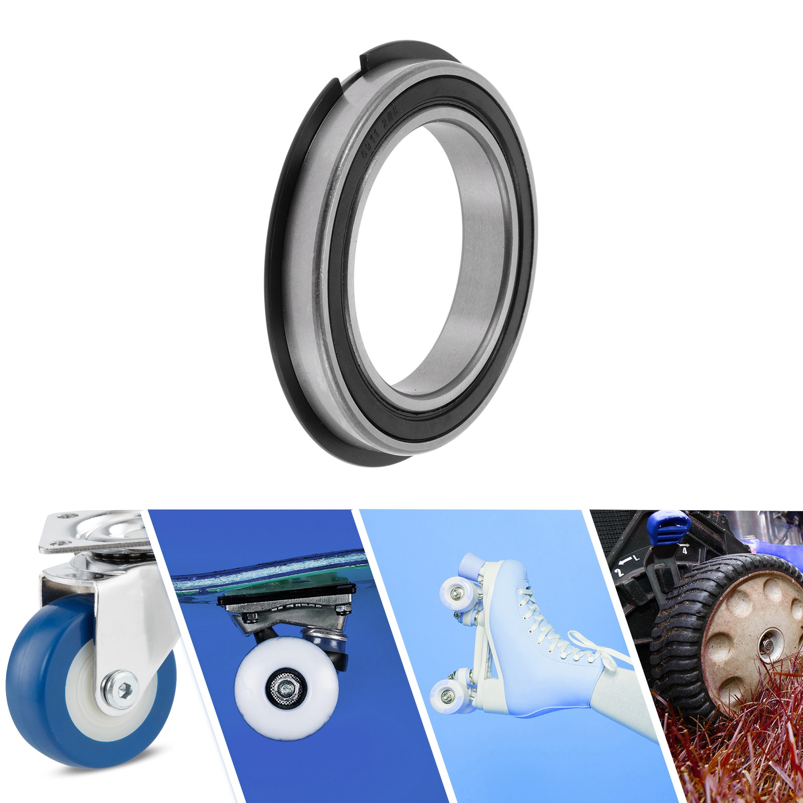 6911NR2RS Deep Groove Ball Bearings 55x80x13mm 1Pc Scooter Skateboard Wheel