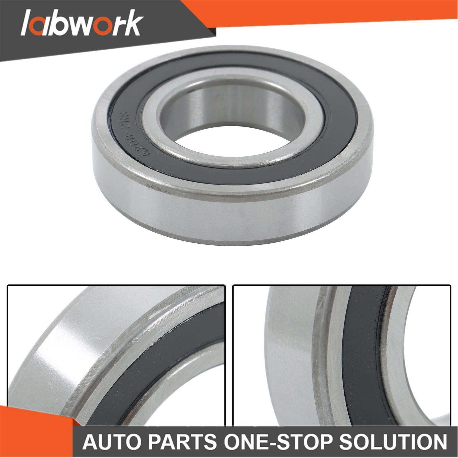 Labwork 6208-2RS Deep Groove Bearings 4pcs 40mm x80mm x18mm Rubber Sealed