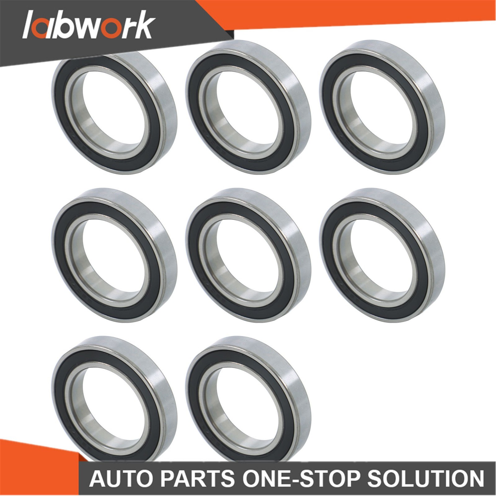 Labwork 6907-2RS Deep Groove Bearings 10pcs 35x55x10mm Rubber Sealed Set