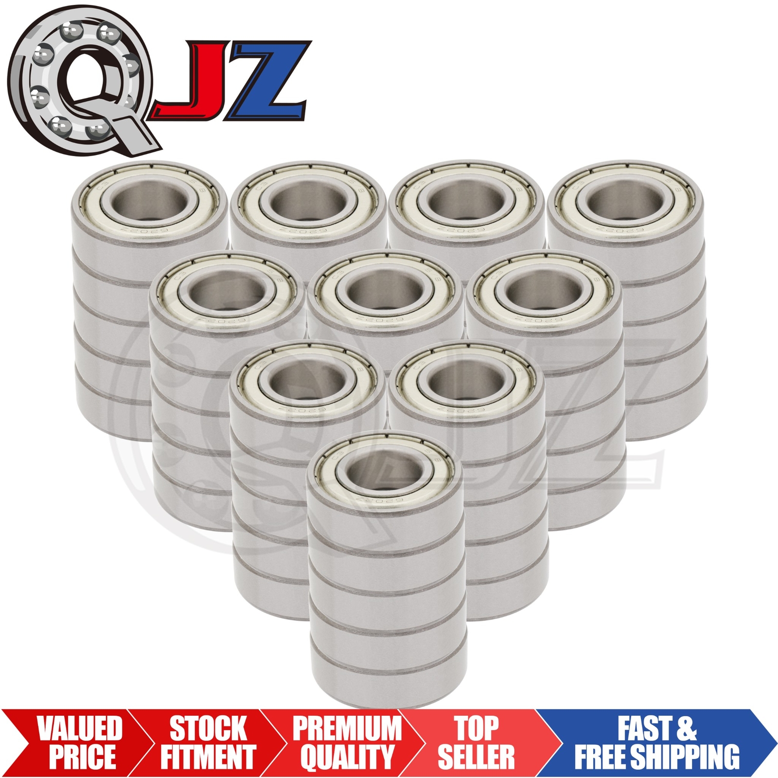 [Qty.50] 6202-ZZ-5/8 Deep Groove Radial Ball Bearing [5/8″ Bore x 35mm x 11mm]