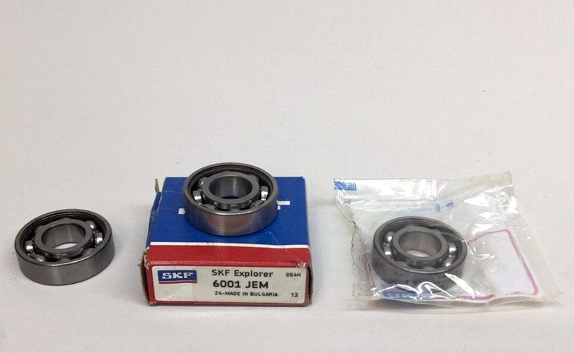 SKF 6001 JEM Ball Bearing Deep Groove 12mm ID X 28mm OD X 8mm W (Pack of 3)