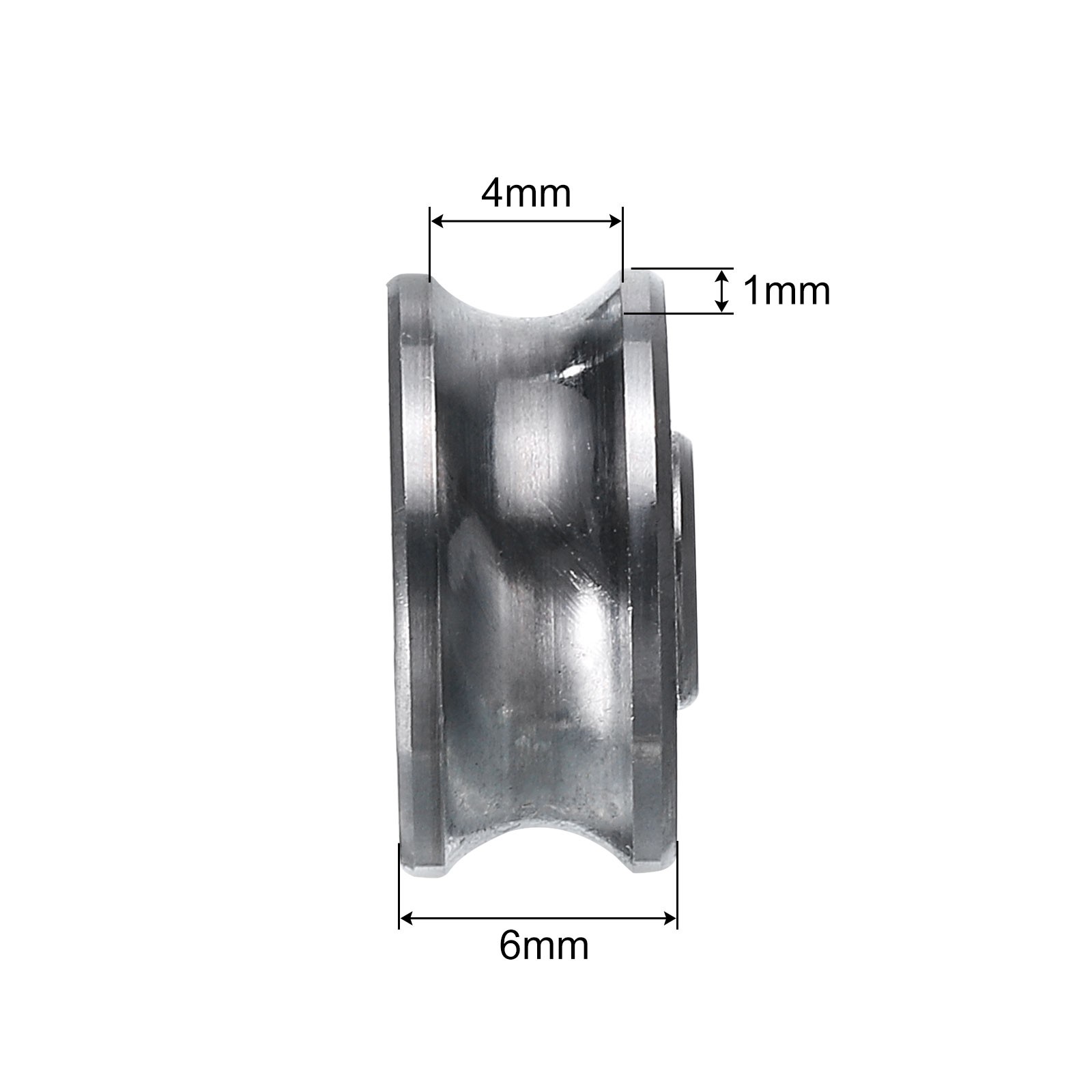 4pcs SG10 U Groove Track Guide Bearing 4x13x6mm U Groove Roller Wheel