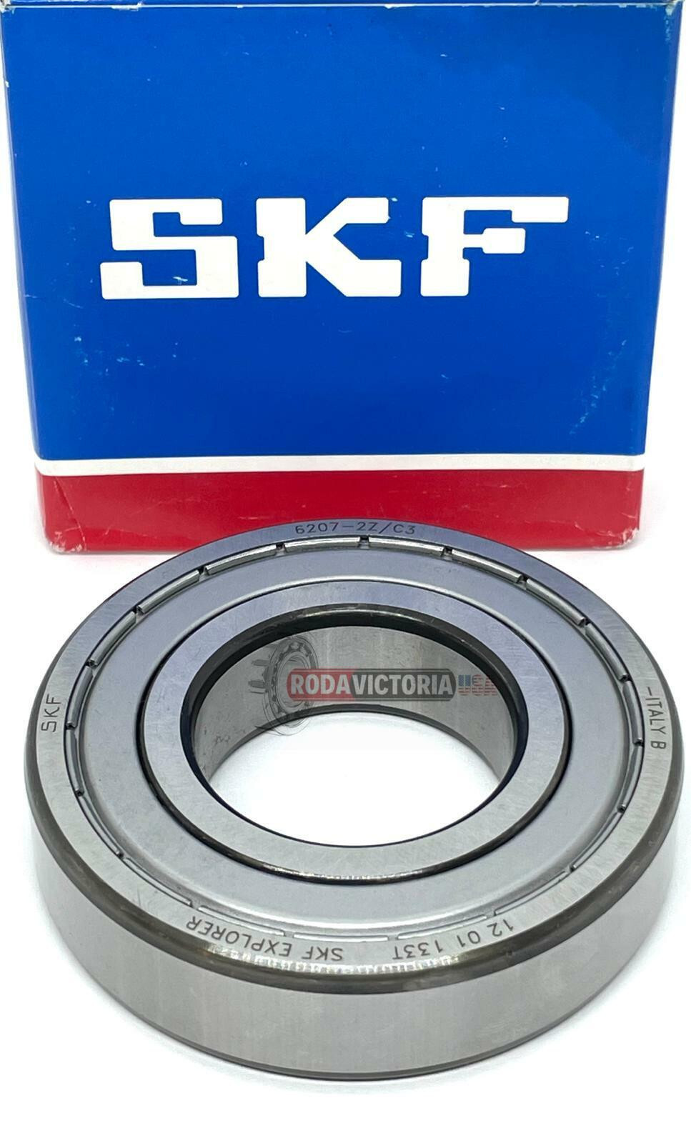 SKF 6207 ZZ DEEP GROOVE BALL BEARING, METAL SHIELDED 2Z 35x72x17 mm