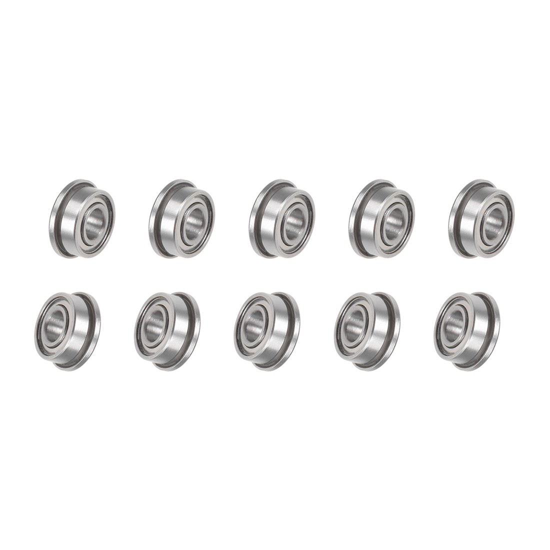 F683ZZ Flange Ball Bearing Shielded Chrome Bearings 10pack