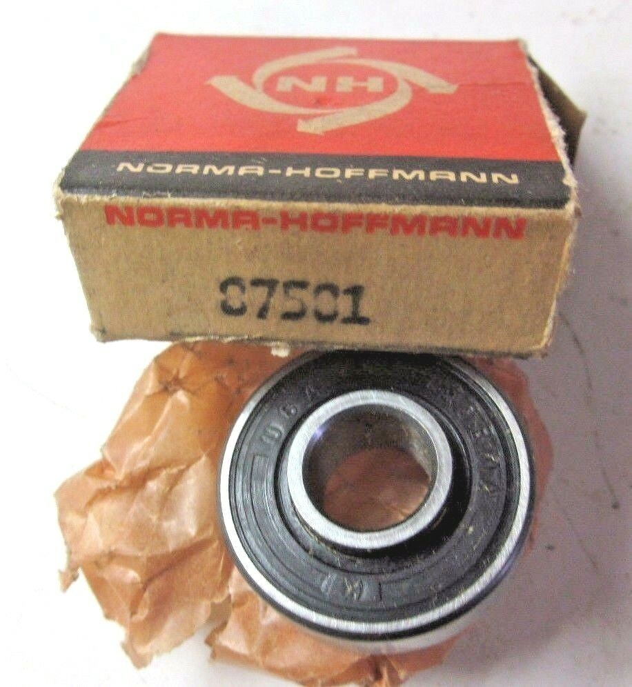USA Norma Hoffmann 87501 Shielded Ball Bearing: 12mm Bore, 32mm OD, 12.6mm Width