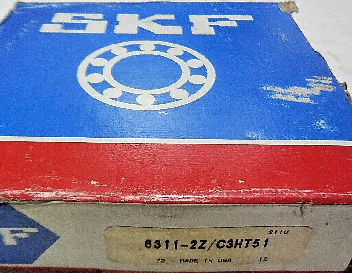 SKF 6311-2Z/C3H Bearing 55mm x 120mm x 29mm New