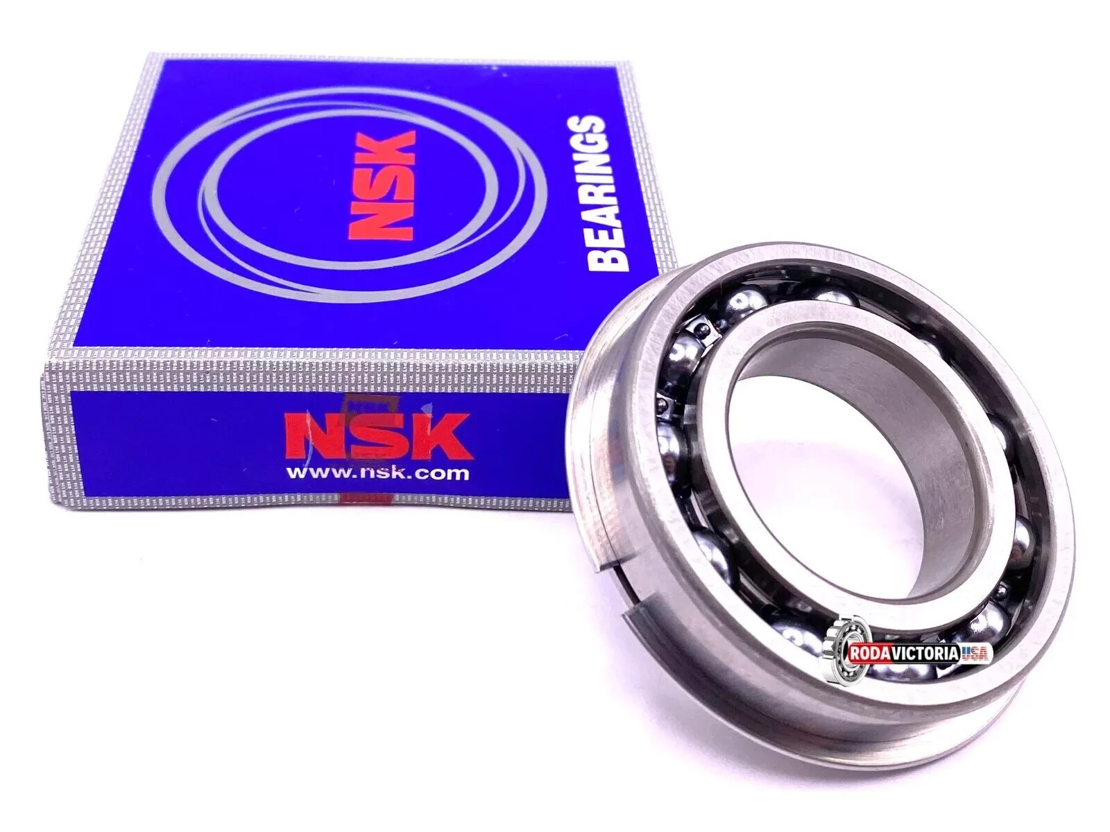 NSK 6006 NR Ball Bearing, Open Type, No Seals + Snap Ring 30x55x13 mm