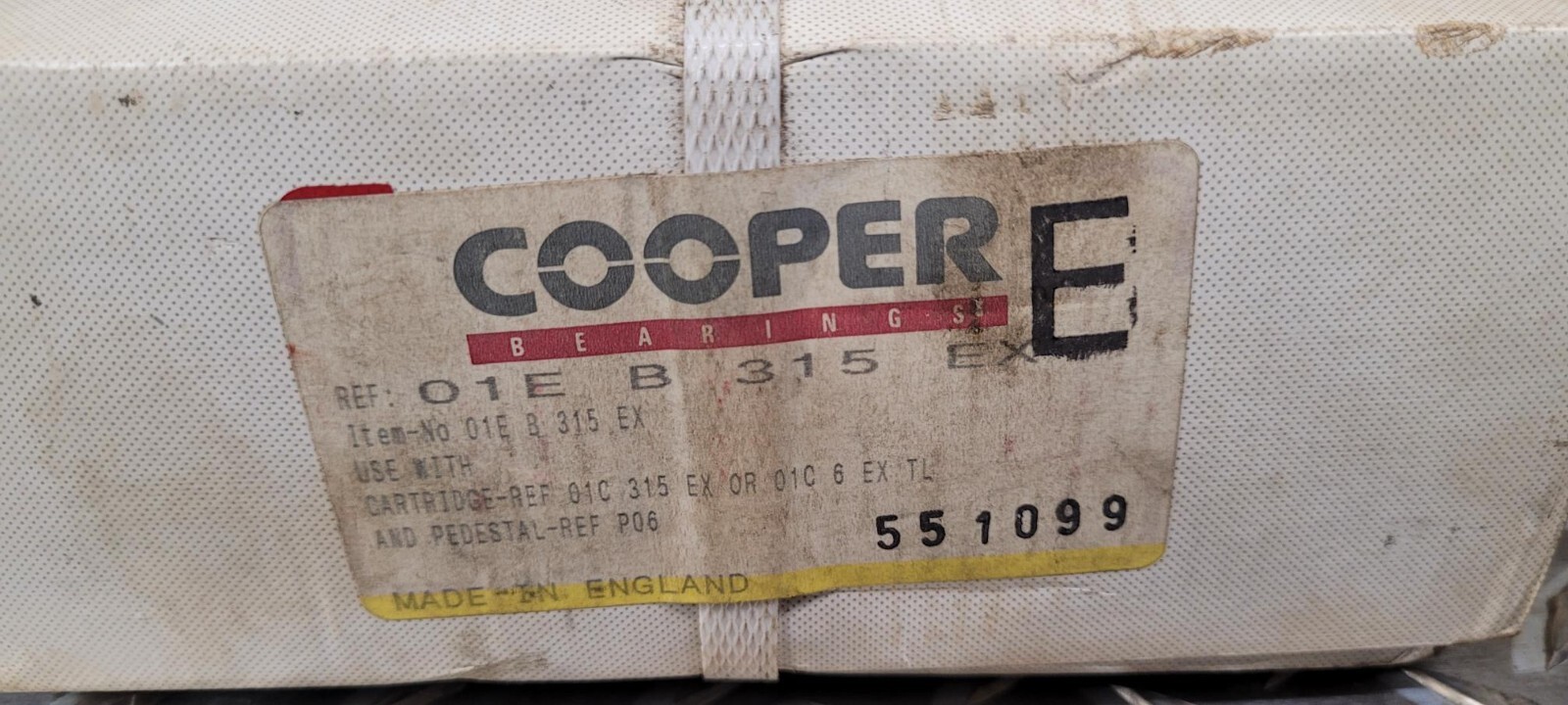 Cooper 01E B 315 EX Insert split Bearing Cylinder Roller 3.9375 Bore, 6.8750 OD