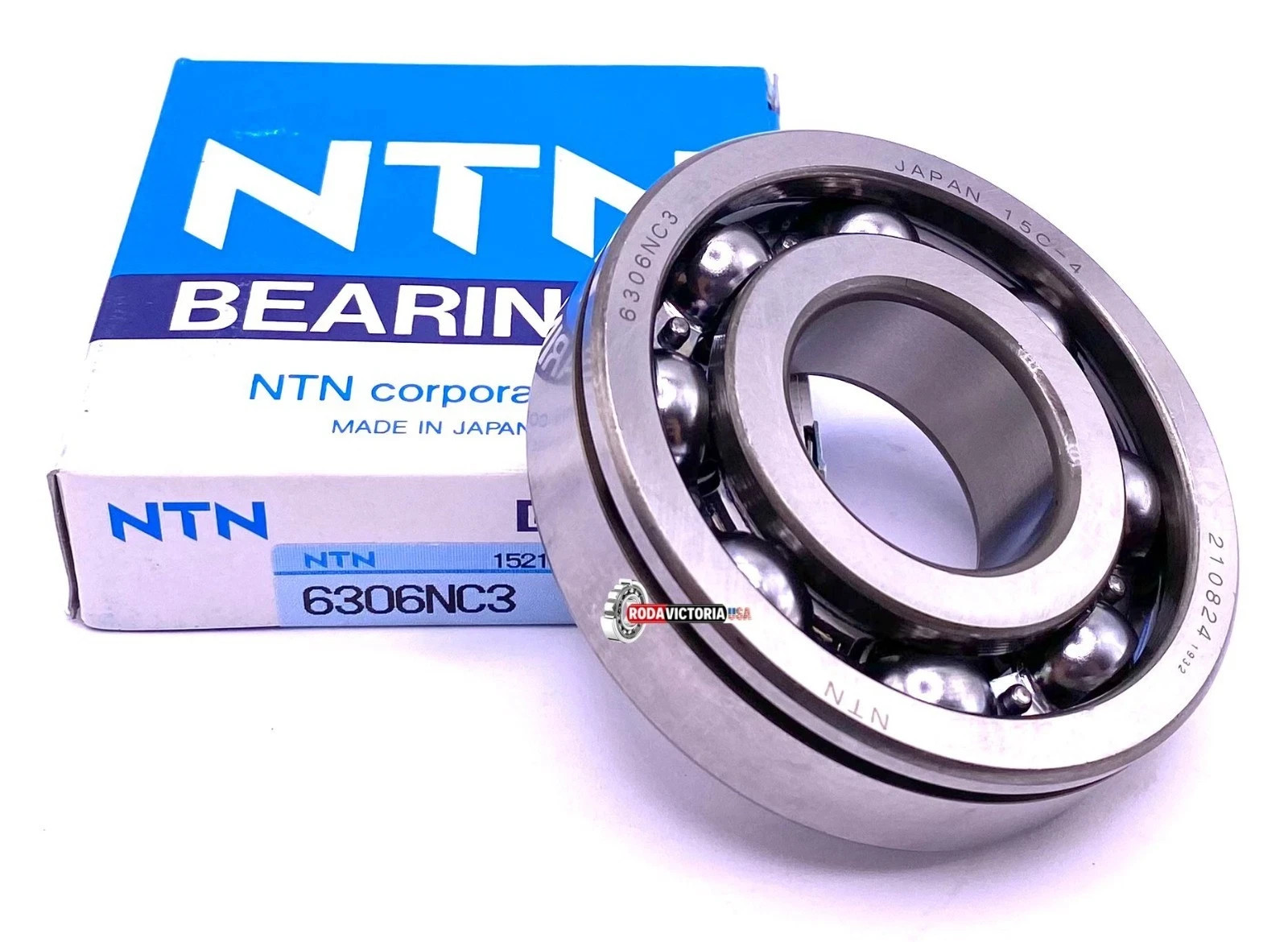NTN 6306 N C3 Ball Bearing, Open Type No Seals with Snap Ring Groove 30x72x19 mm
