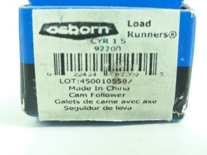 190437 New In Box; Osborn CYR-1-S Flat Yoke Roller; 1″OD; 0.3124″Bore; 0.6250″W