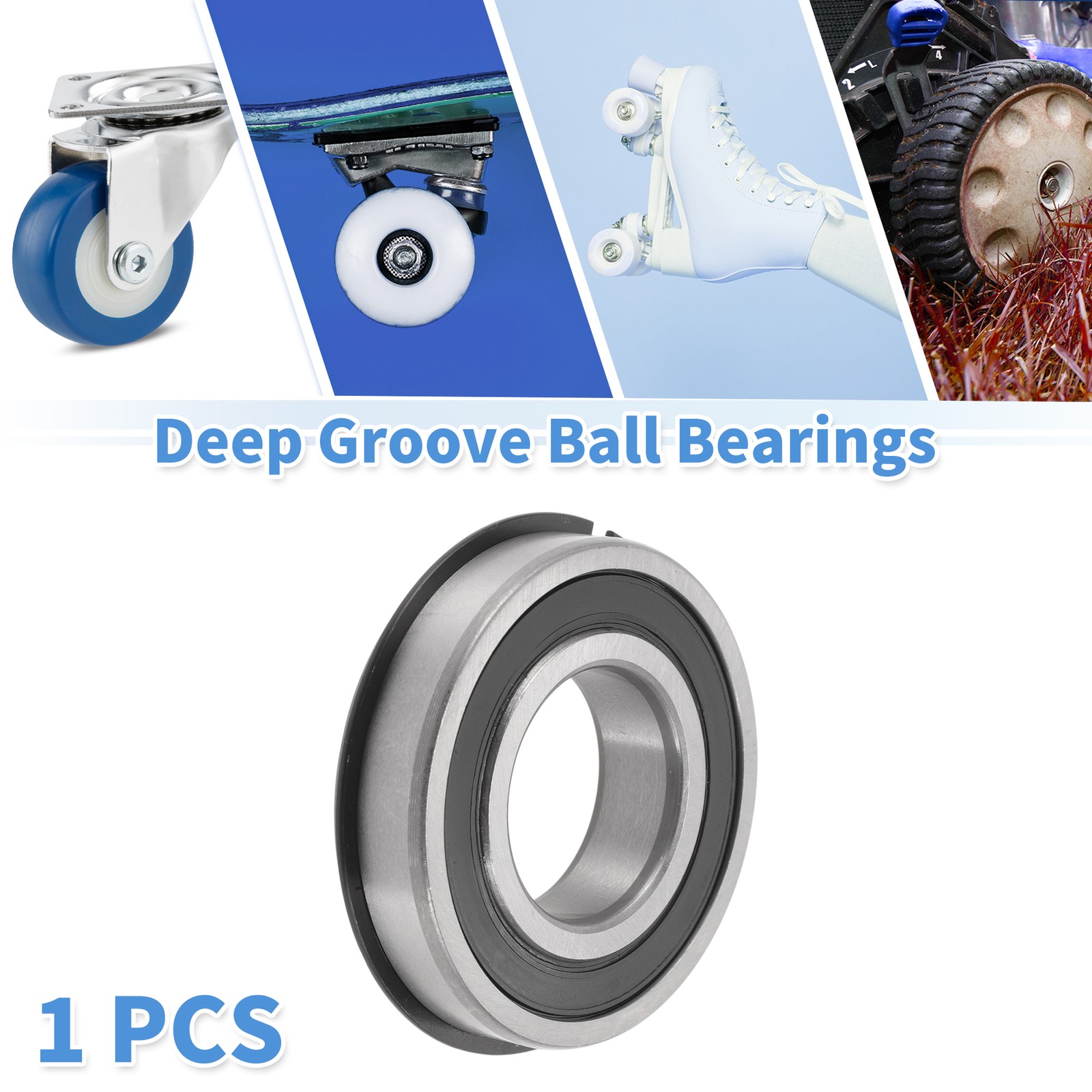 6207NR2RS Deep Groove Ball Bearings 35x72x17mm 1 Pc Scooter Skateboard Wheel