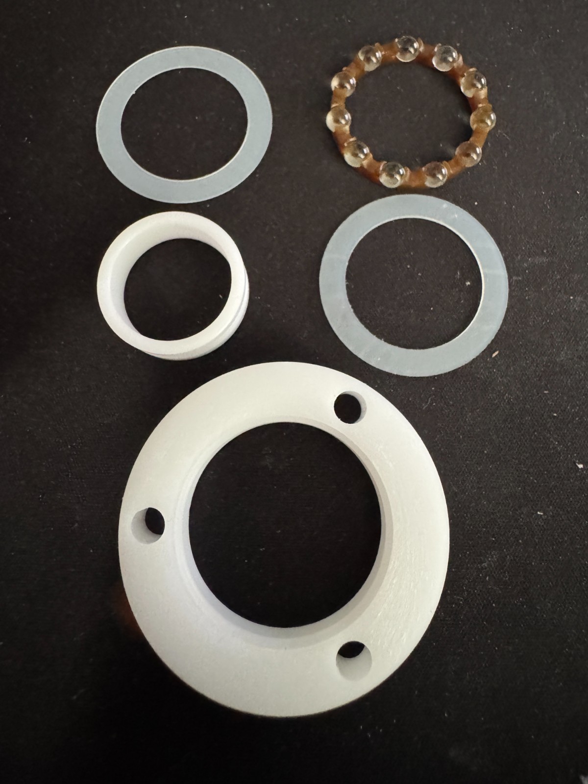 POM Double Shielded Precision Glass Ball Bearings 17x42x7