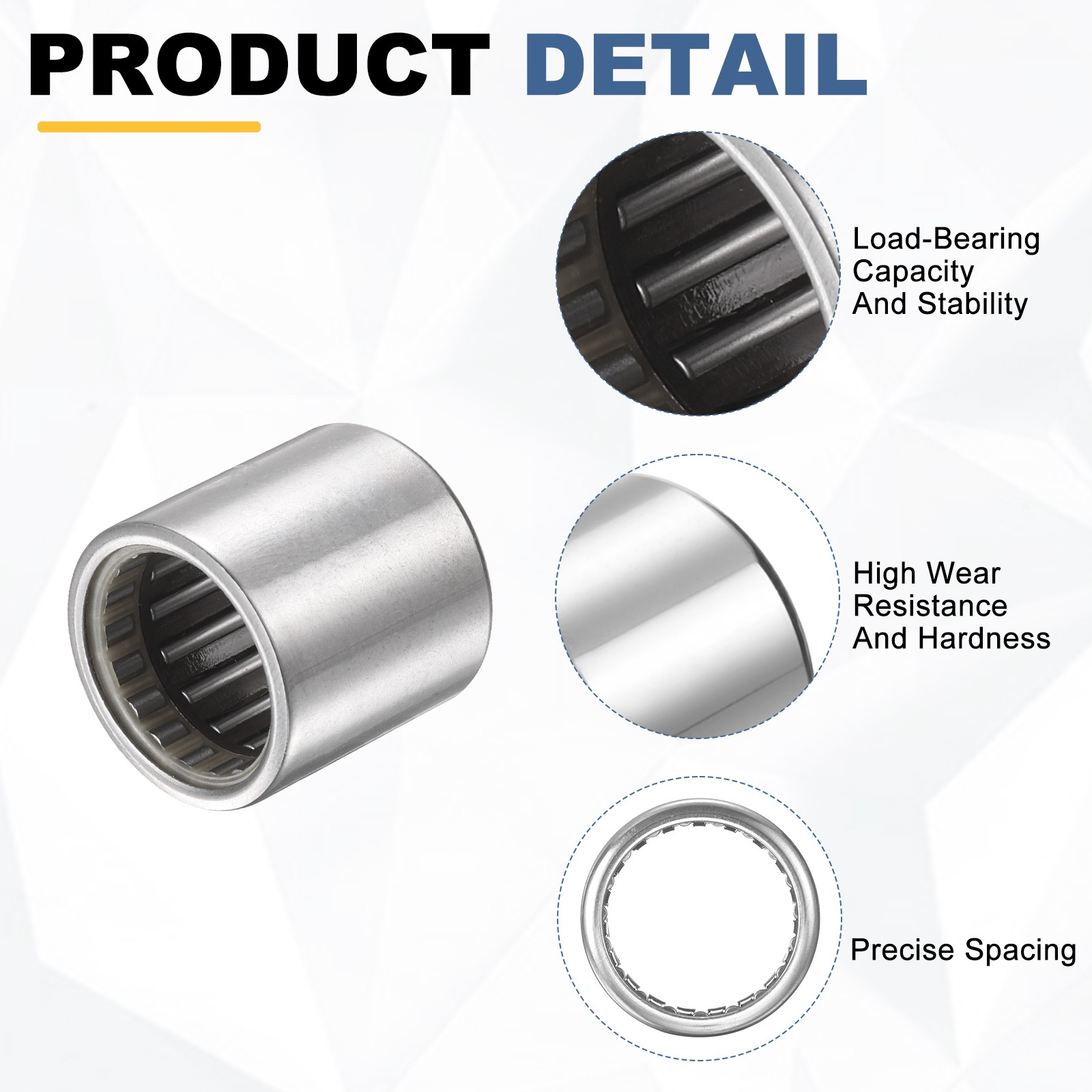 4pcs RCB121616 Needle Roller Bearings 3/4″ x 1″ x 1″ Chrome Steel Open End