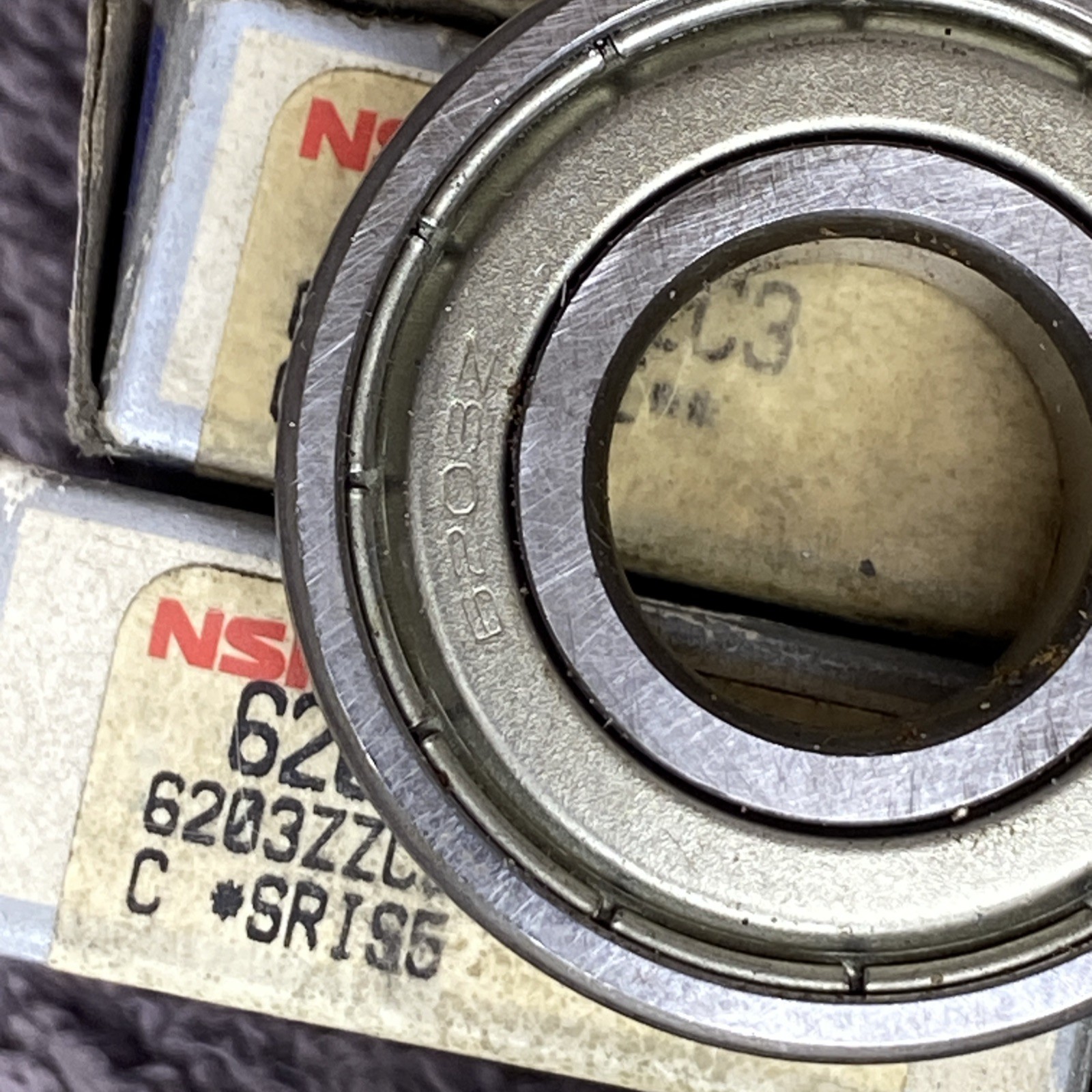 (8) NSK 6203-ZZ C3 17mm X 40mm X 12 mm Metal Shielded Bearing NOS NIB