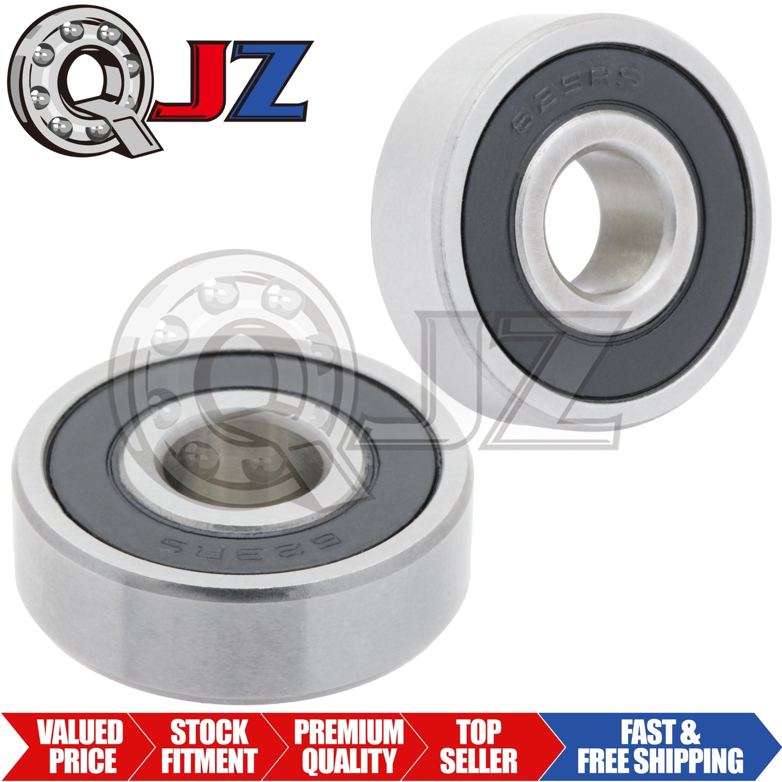 [Qty.2] 629-2RS New Radial/Deep Groove Ball Bearing [9mm ID x 26mm OD x 8mm W]