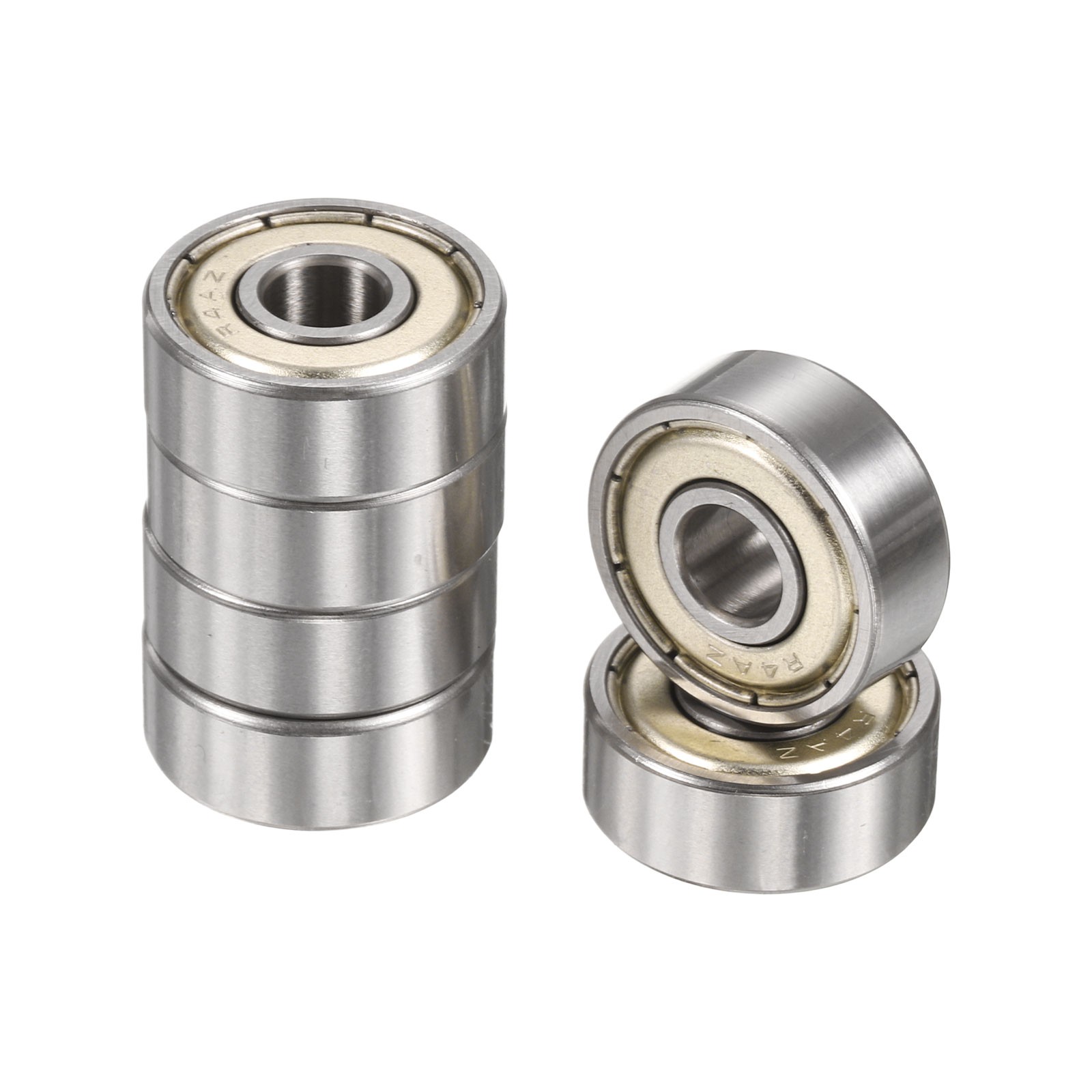 6pcs R4AZZ 1/4″ ID x 3/4″ OD x 9/32″ Height Z2 Ball Bearings, Silver Tone