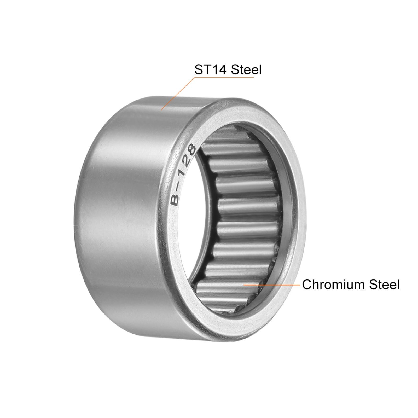 B128 Needle Roller Bearings 3/4″ x 1″ x 1/2″ Full Complement Drawn Cup 2pcs