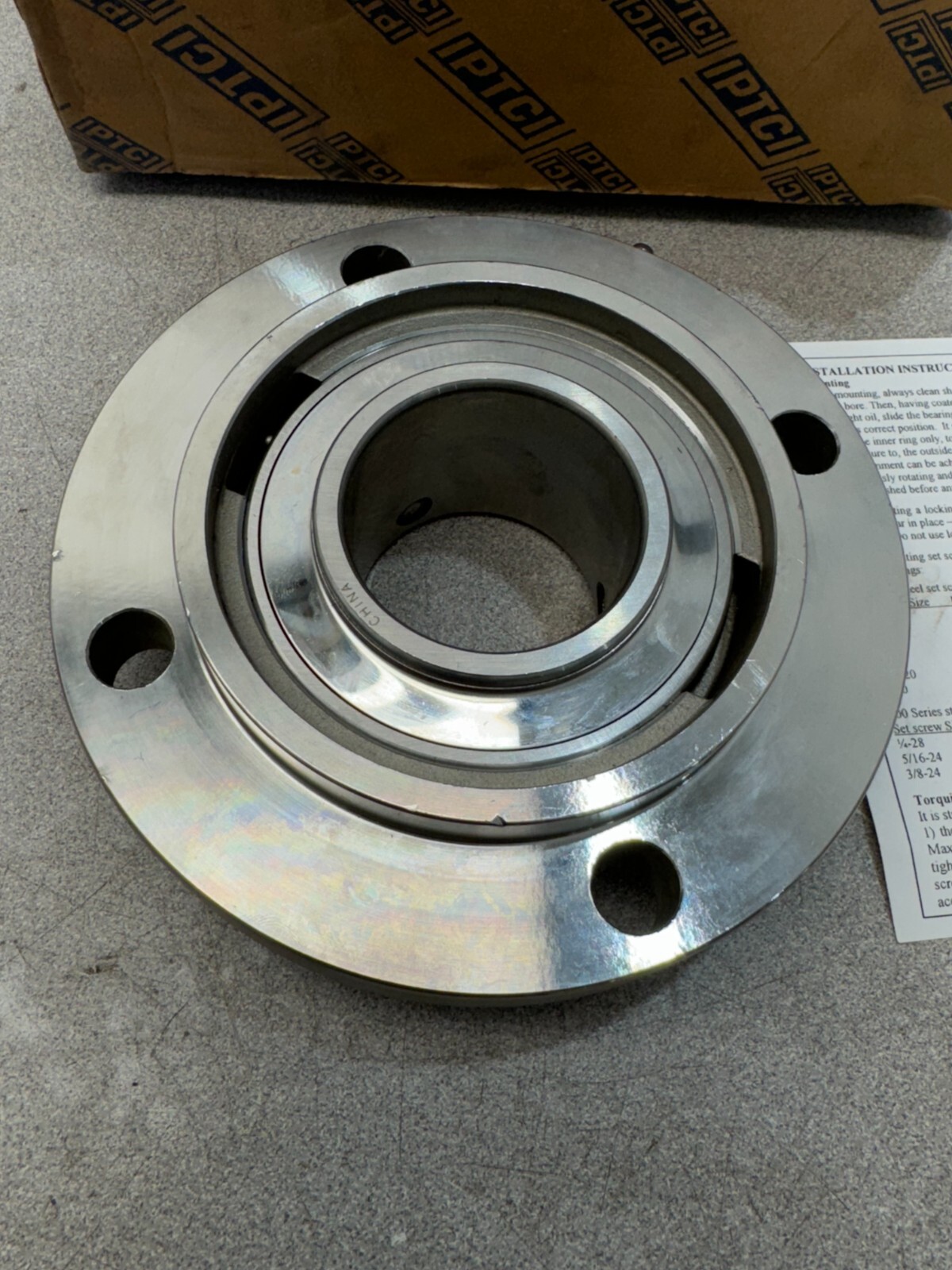 NEW IPTCI 4-BOLT PILOTED FLANGE BEARING 2″ BORE SUCSFCS-210-32