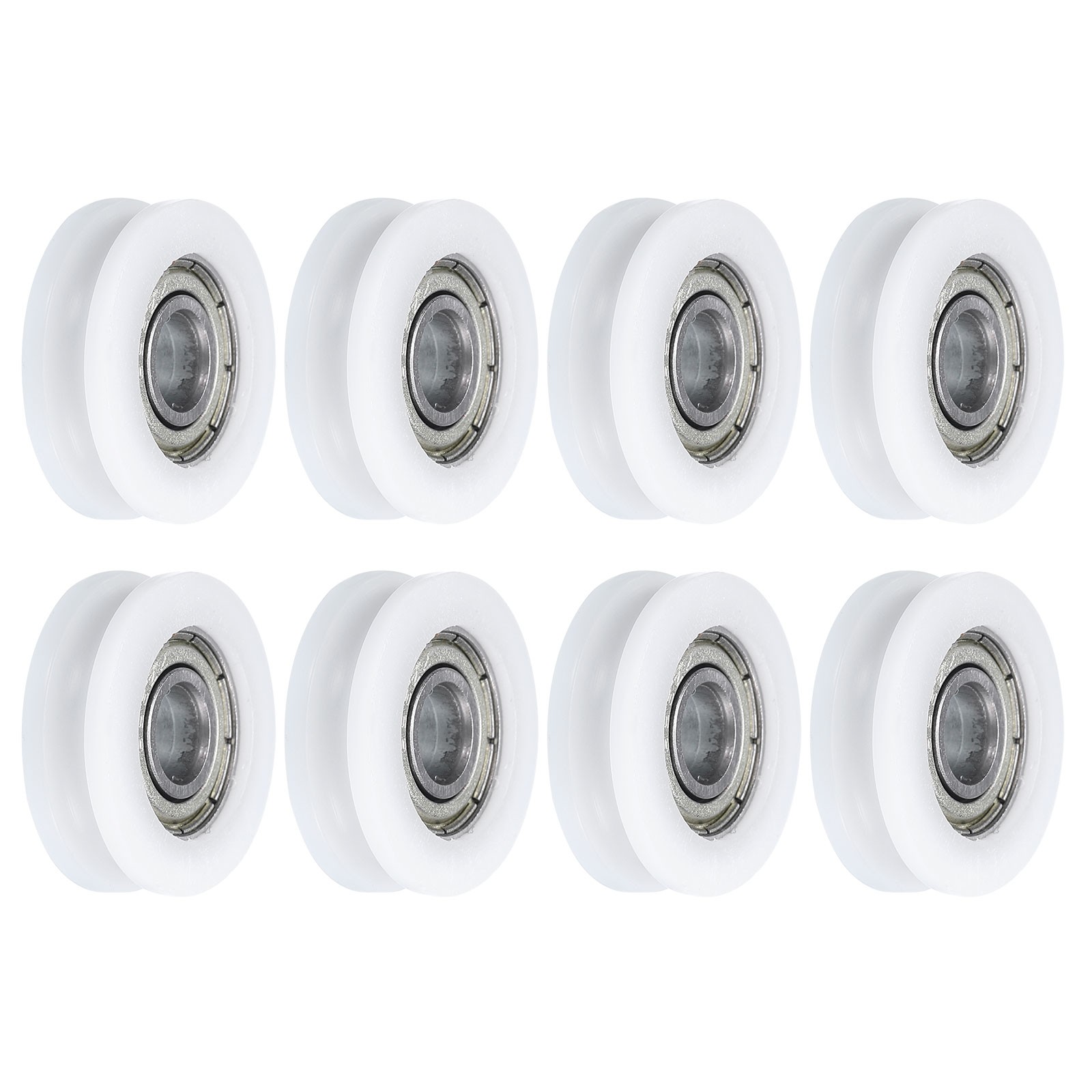 8pcs Nylon Pulley U-Groove Ball Bearing 6mmx21mmx7mm U Groove Roller Wheel
