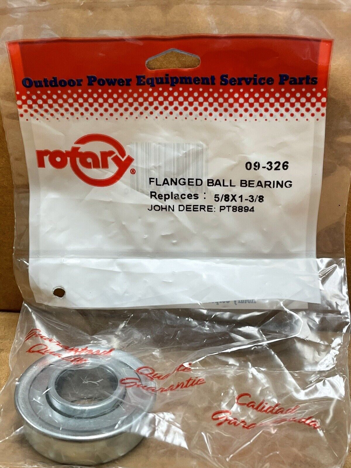 09-326 Rotary 5/8 x 1-3/8″ Flanged Ball Bearing John Deer # PT8894