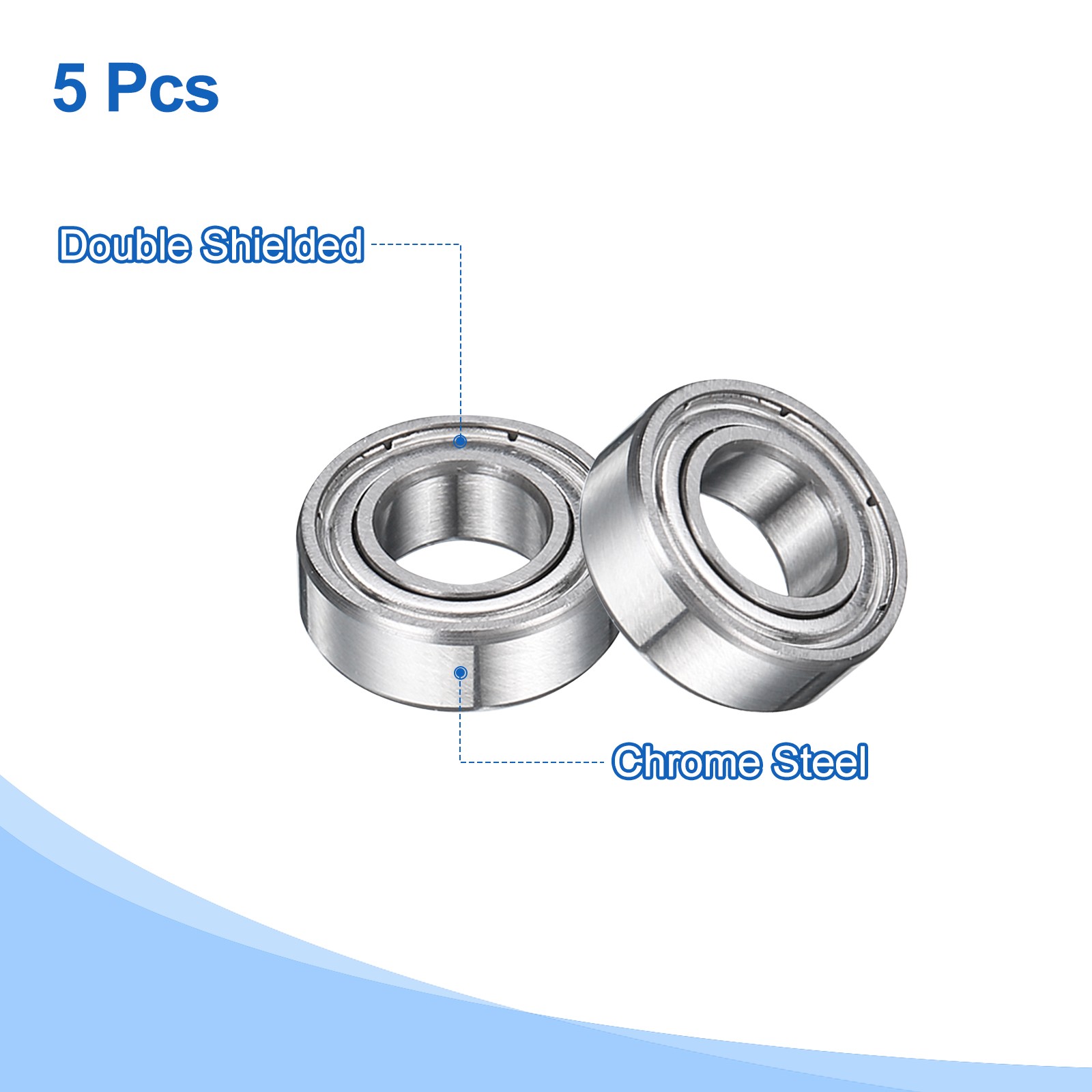5pcs MR126ZZ bearings 6x12x4mm steel for ABEC5