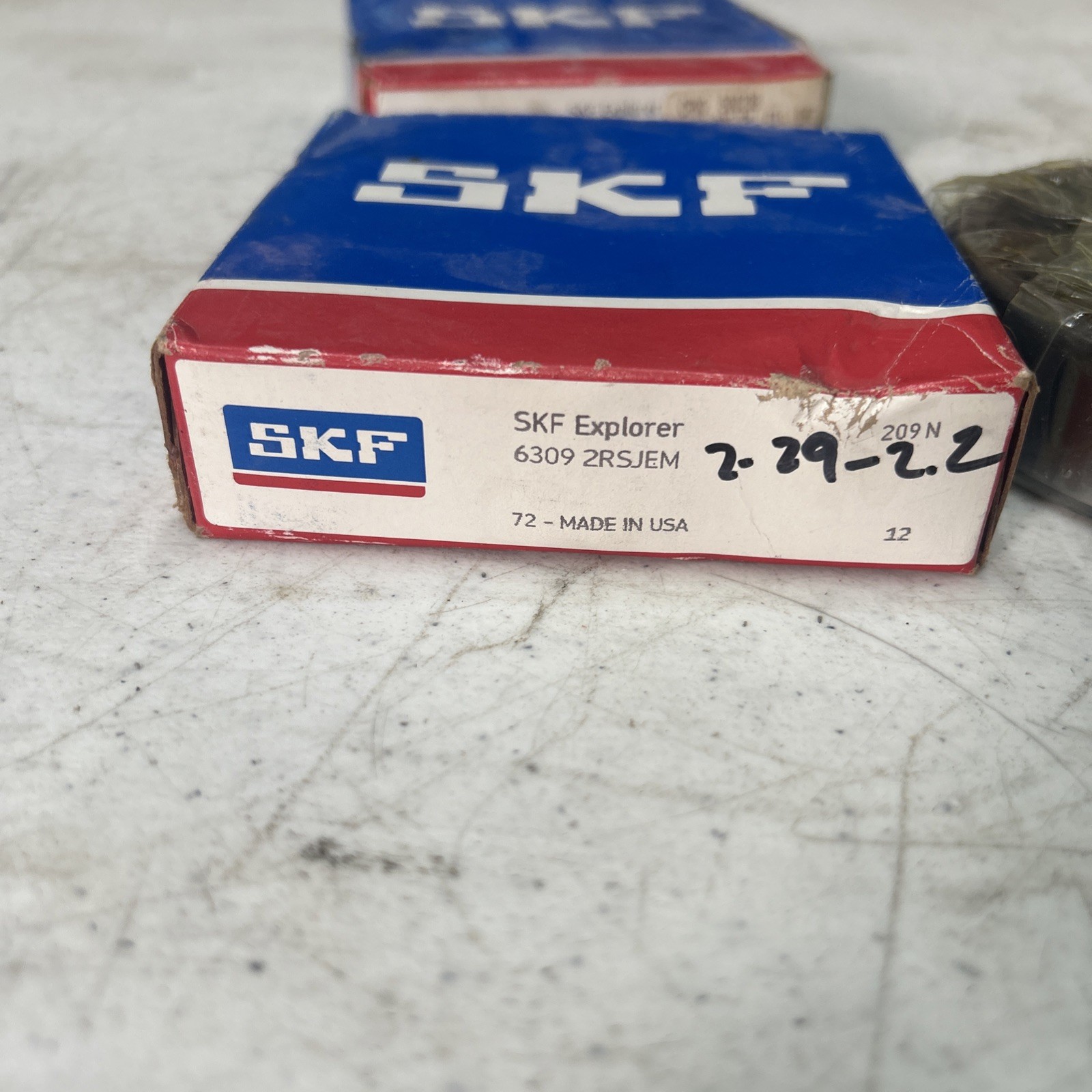 Lot Of 2 SKF 6309-2RSJEM Bearing Free Shipping