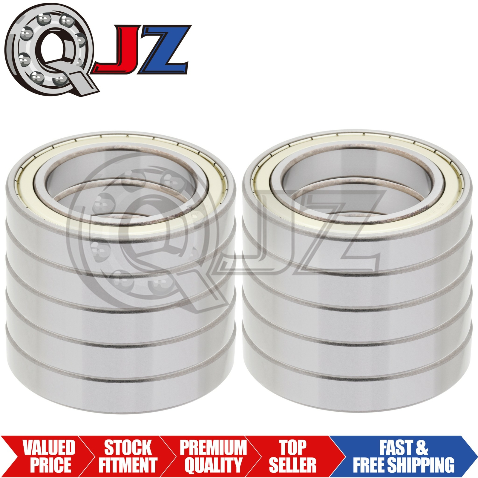 [10-pack] 6016-ZZ Radial/Deep Groove Ball Bearing 80mm x 125mm x 22mm (IDxODxW)