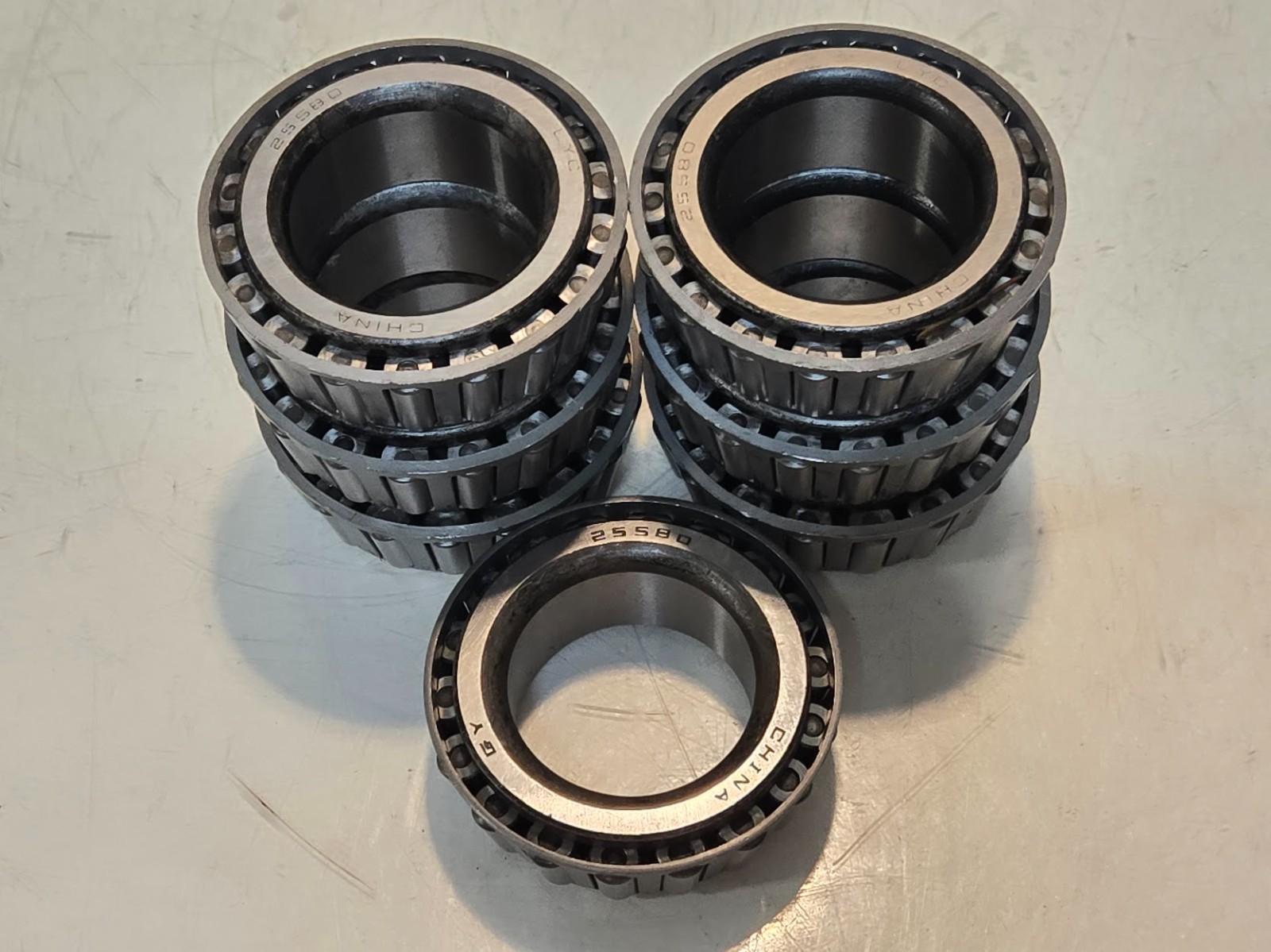 7 Quantity of LYC/GY Tapered Roller Bearing Cones 25580 | 1-3/4″ Bore (7 Qty)