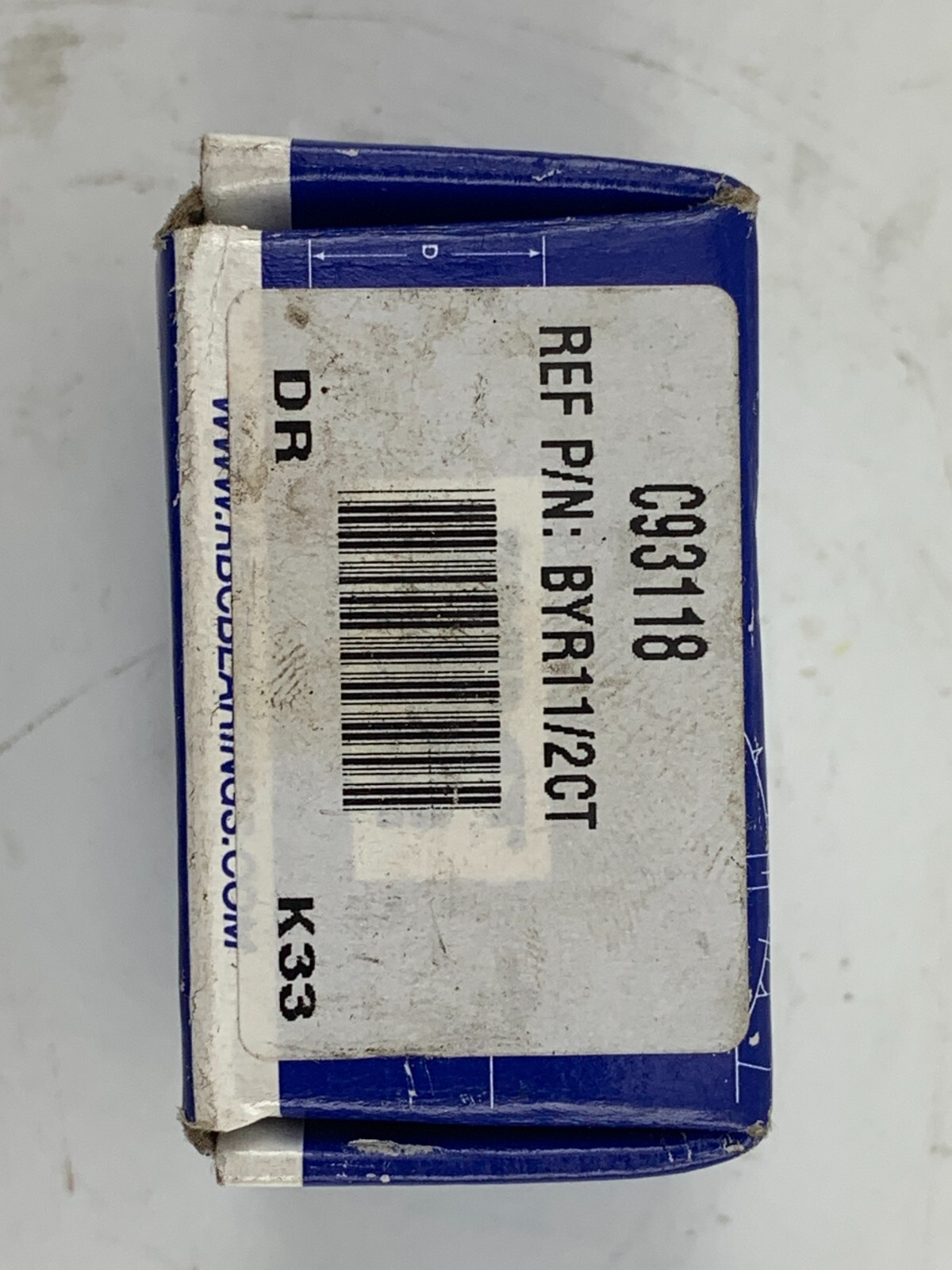 RBC Bearings Cylindrical Yoke Roller – C93118 – 1/2″ Bore x 7/8″ x 1-1/2″