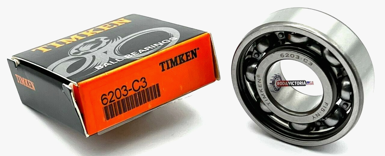 TIMKEN 6203 C3 DEEP GROOVE BALL BEARING OPEN, NO SEALS 17x40x12 mm