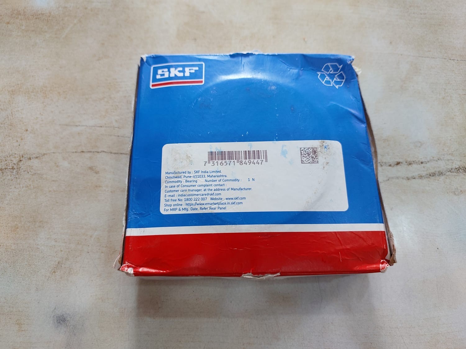 SKF 30312 J2/Q SINGLE ROW TAPERED ROLLER BEARING 60x130x33.5mm, NEW SKF 30312
