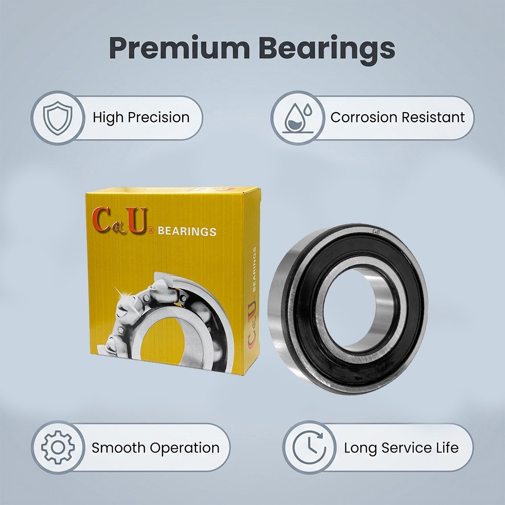 2pcs 6006-2RS Deep Groove Ball Bearings 30x55x13mm Double Rubber Sealed