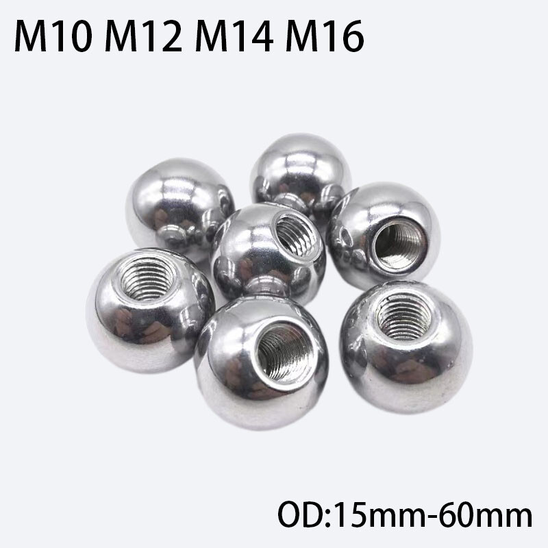 304Stainless Steel Ball Blind Half Hole Female Thread Steel Ball M10 M12 M14 M16